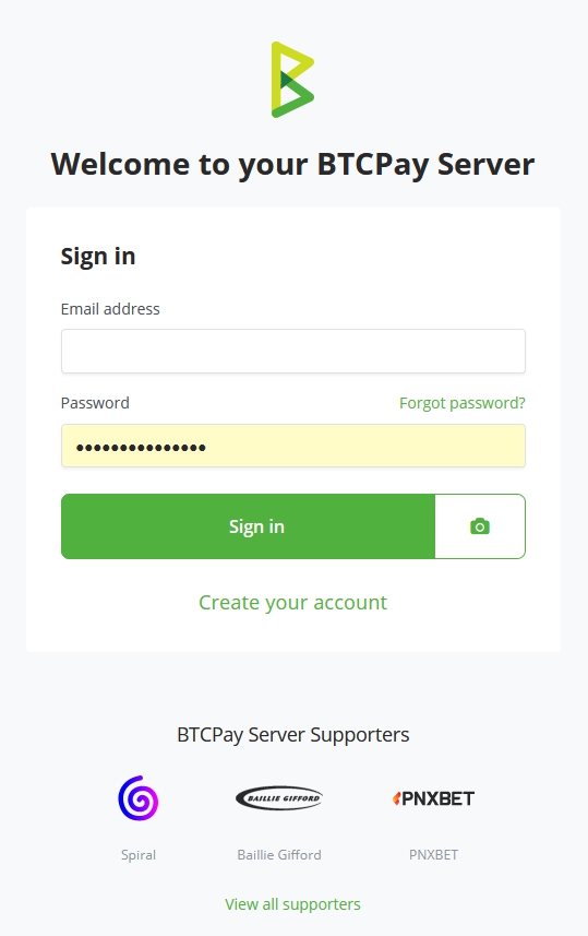 BTCPay WordPress V2: Login to BTCPay Server