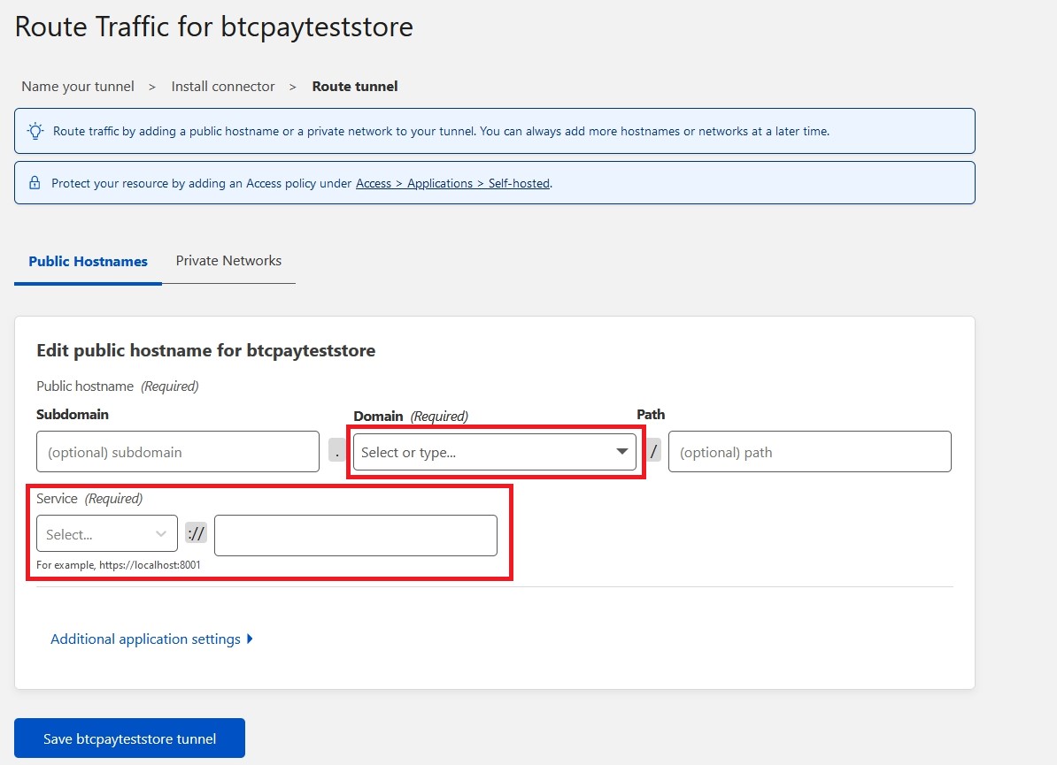 BTCPay Server Cloudflare Tunnel