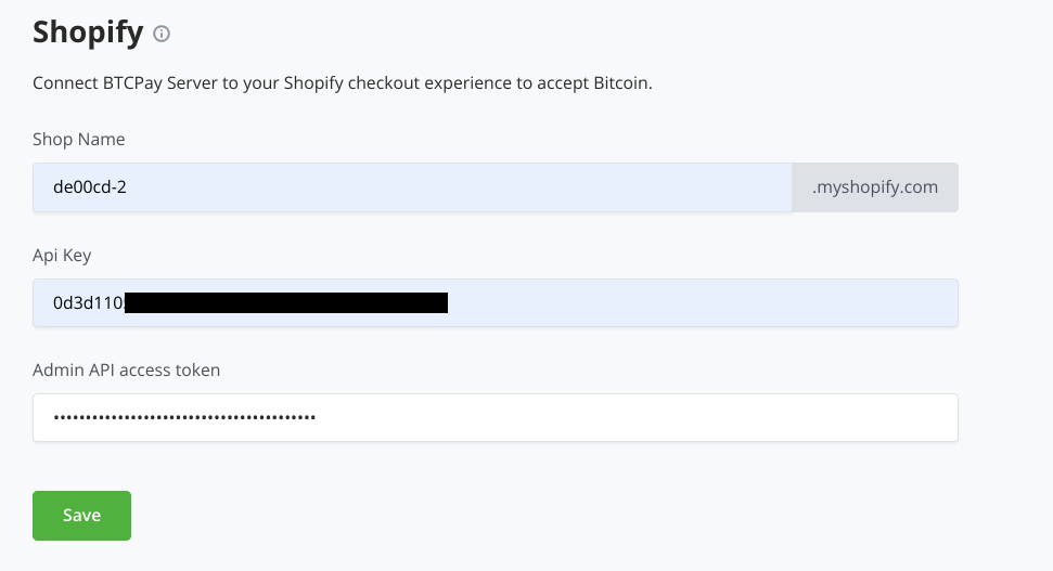 BTCPay Server shopify step 11